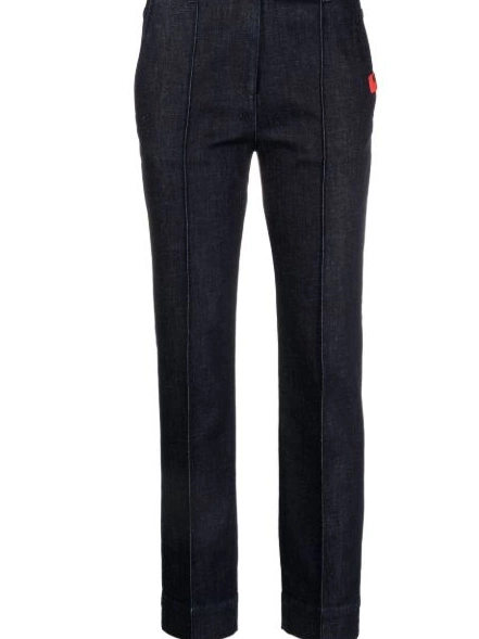 jeans Women logo-patch Love cropped Moschino 0408